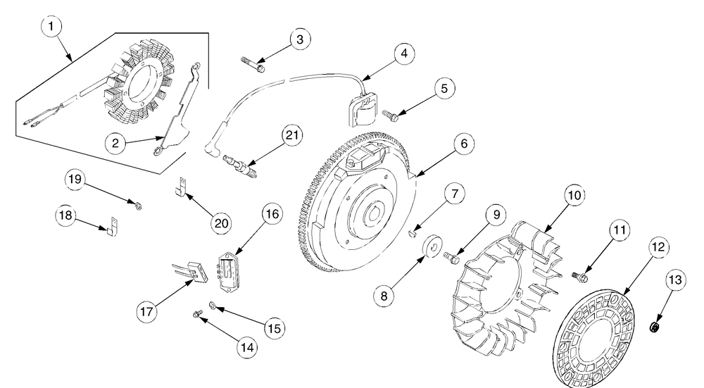 Ignition, Electrical And Flywheel Diagram and Parts List for GT2544 K015-Before-13A2D7L710 Cub Cadet Lawn Tractor